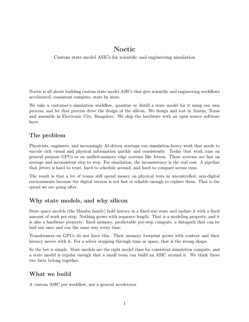 The first page of the Noetic white paper